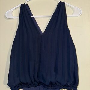 Banana Republic Deep Blue V-Neck Tank Top